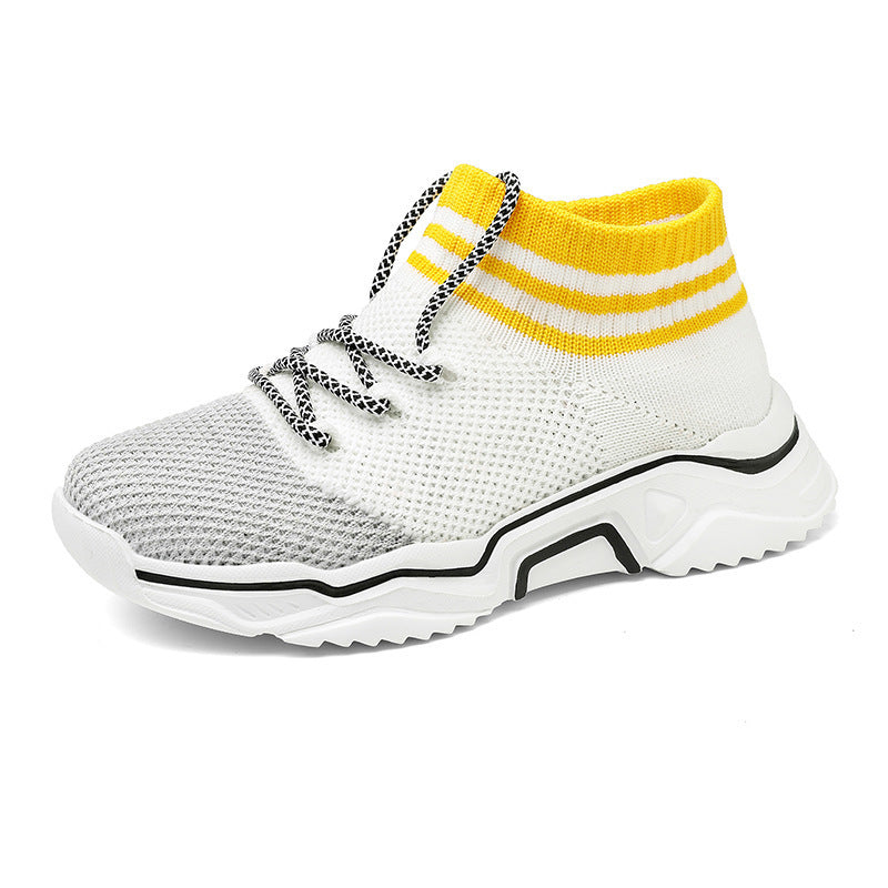 Damen Sportliche High-Top Sneaker mit elastischem Strick-Obermaterial Fudus