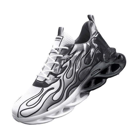 Damen Hohe Performance Sneaker mit einzigartigem Flammenmuster Fudus