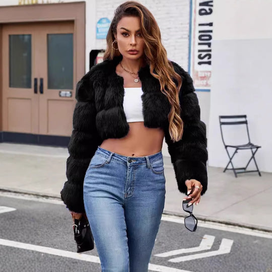 Damen Kurzhaarmantel Fudus