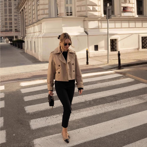 Damen kurze Übergangsjacke Fudus