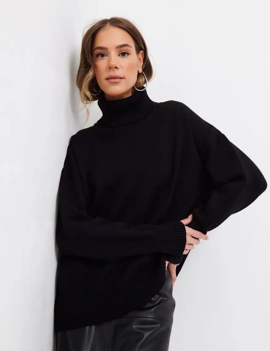 Damen Hochwertiger Rollkragenpullover Fudus