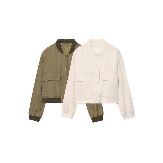 Damen lässige Jacke mit praktischen Taschen Fudus