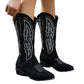 Damen Cowboy-Stiefel mit elegantem Stickdesign Fudus