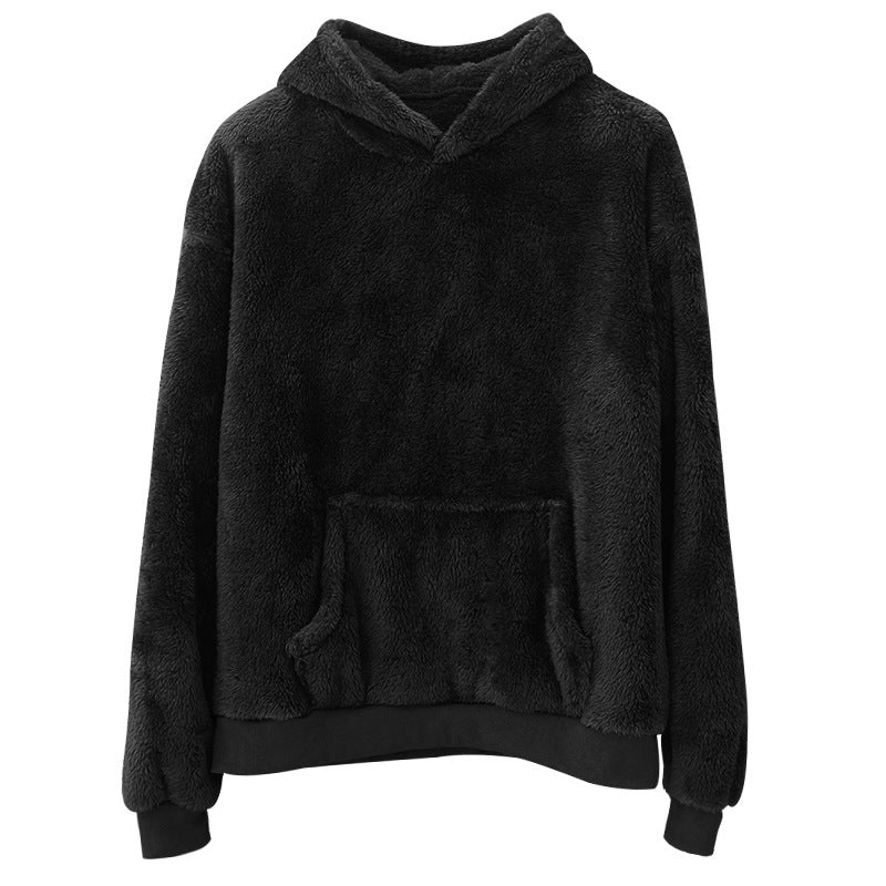 Damen kuscheliger Fleece-Hoodie mit praktischen Taschen Fudus