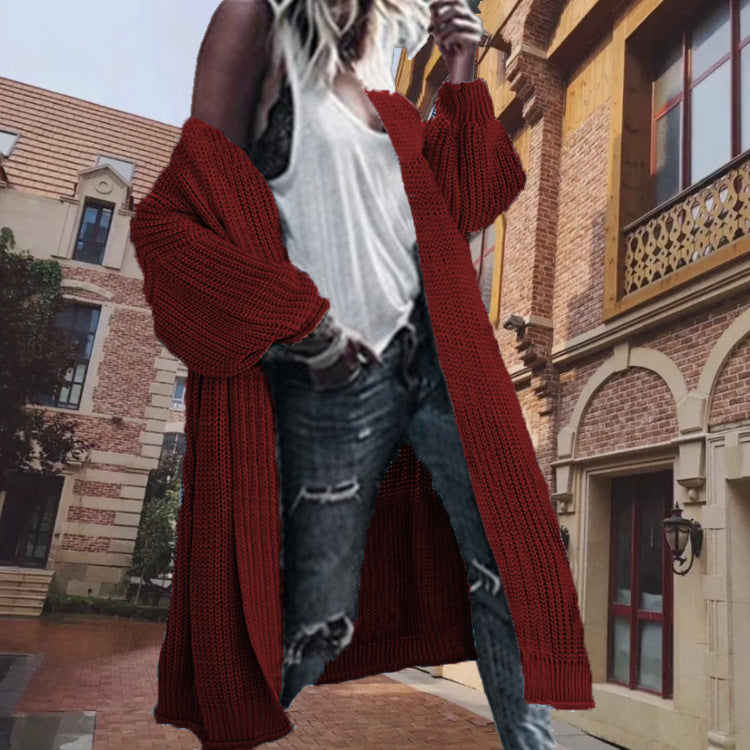 Damen Grobstrickcardigan im lässigen Oversized-Schnitt Fudus