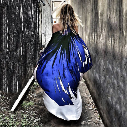 Fudus | Lebhaftes Strand Groß Taille Sexy Kleid