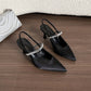 Damen Elegante Sling Pumps Riemchen