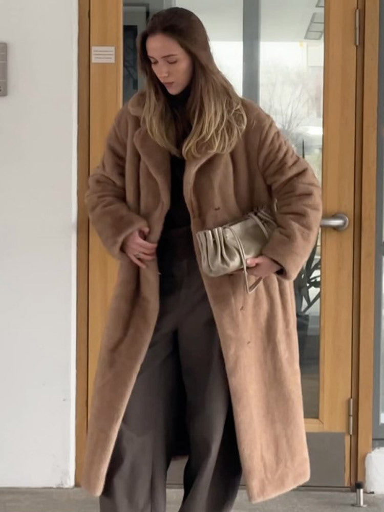 Damen kuscheliger und eleganter Mantel Fudus