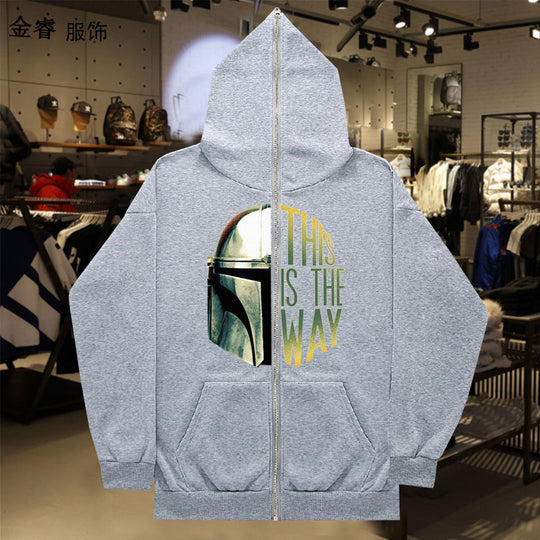 Damen Kapuzenjacke mit hochwertigem Grafikdesign und bequemen Taschen Fudus