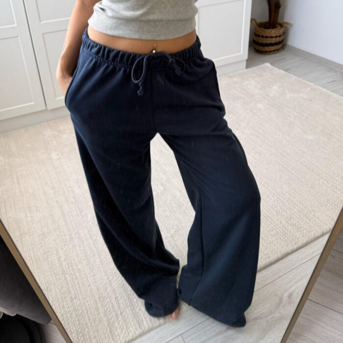 Damen lässige Freizeithosen mit elastischem Bund und Kordelzug Fudus