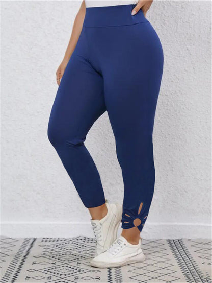 Damen Leggings mit modischen Cut-Outs Fudus