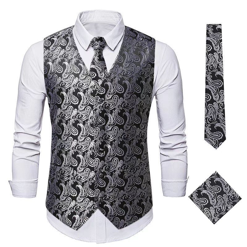 Anzugweste Herren Elegant Paisley