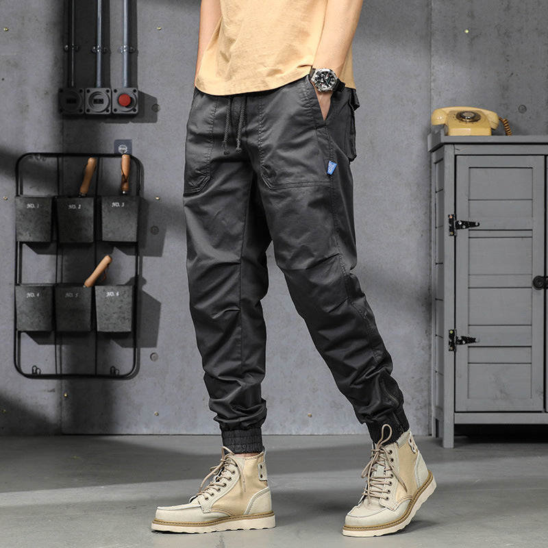 Herren funktionale Outdoor-Hose mit elastischem Bund und praktischen Taschen Fudus