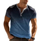 Fudus Herren Henley T Shirt Strukturiert Verlauf Weich Bequem