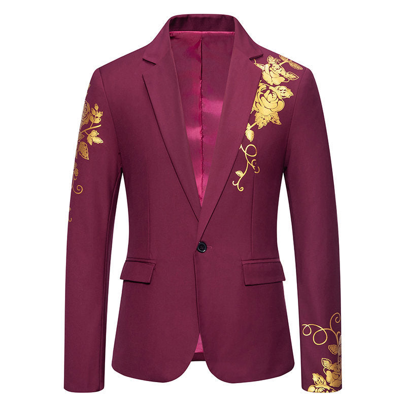 Herren Eleganter Floral Bestickter Blazer