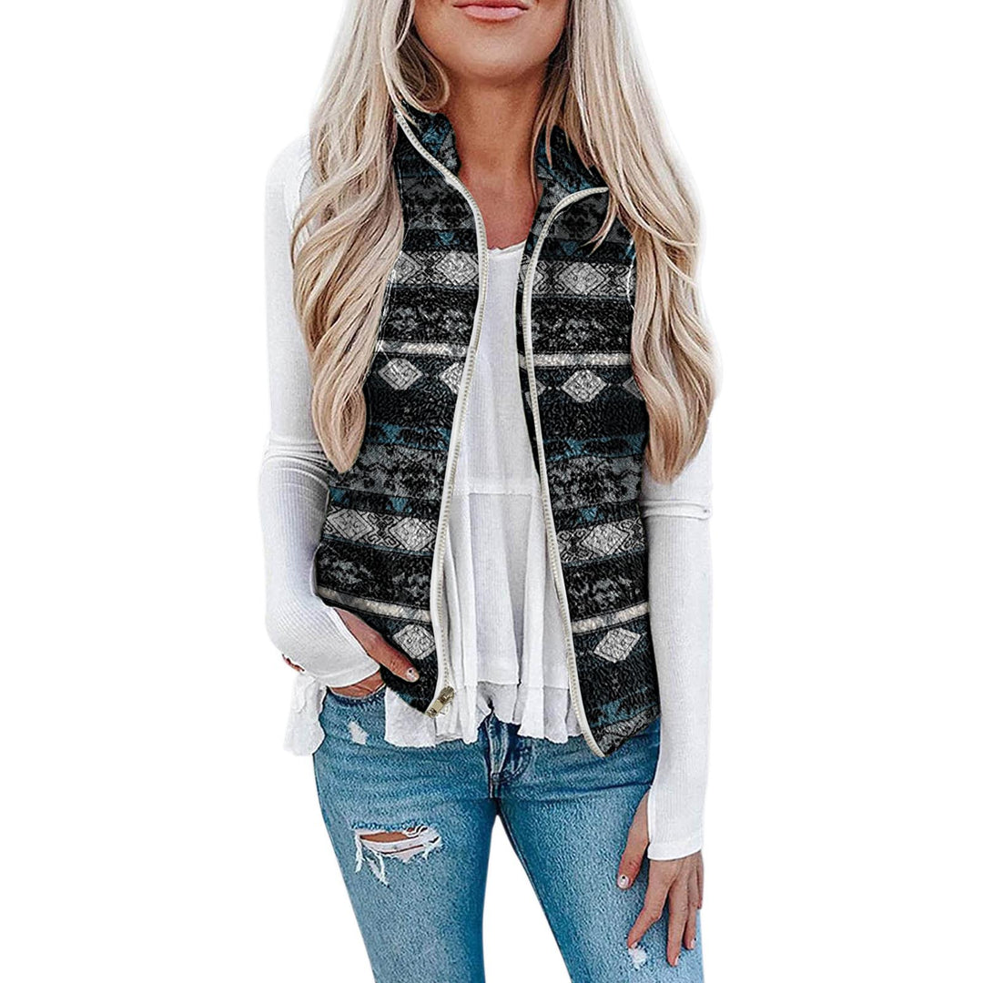 Damen Kuschelige Weste im Aquarell-Design Fudus