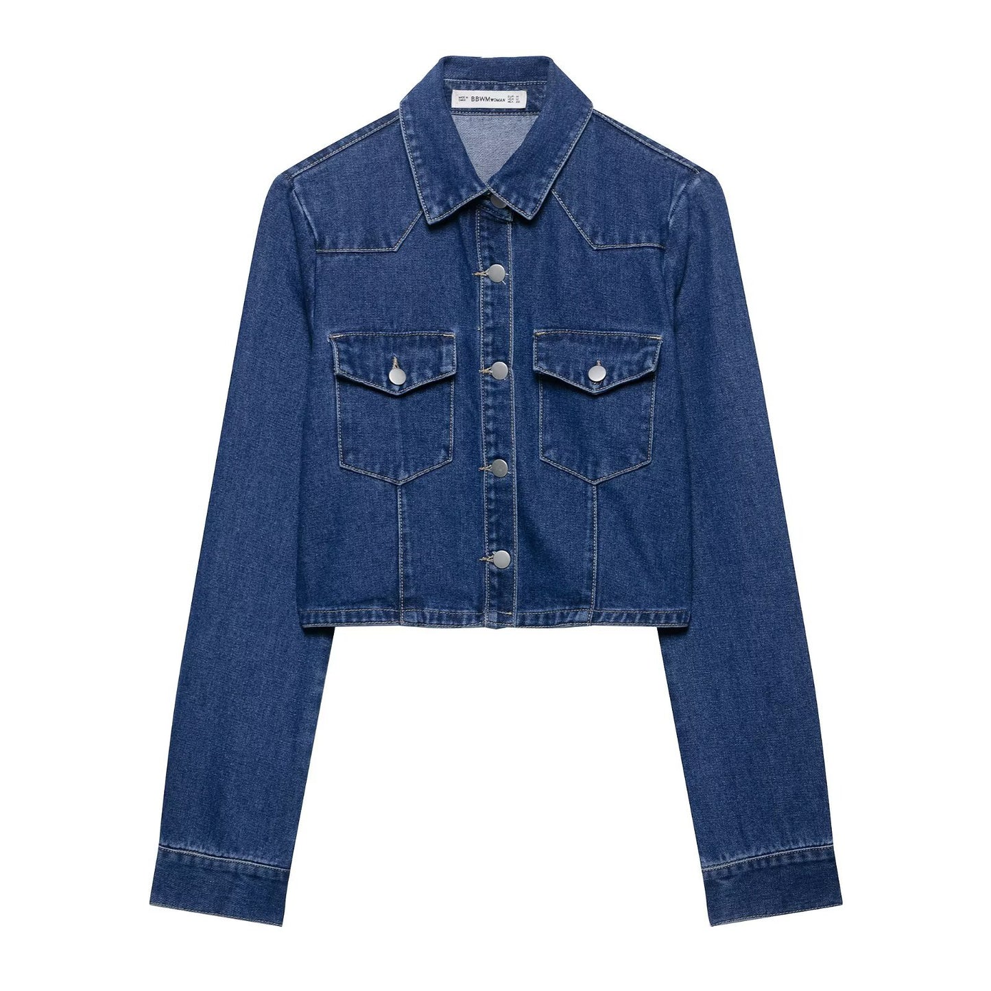 Damen Jeansjacke im lässigen Cropped-Stil Fudus