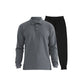 Herren Sportliches Langarm-Polo und Jogginghose Set Fudus