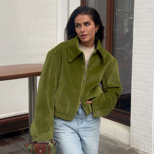 Damen Kuschelige Oversized Jacke Fudus