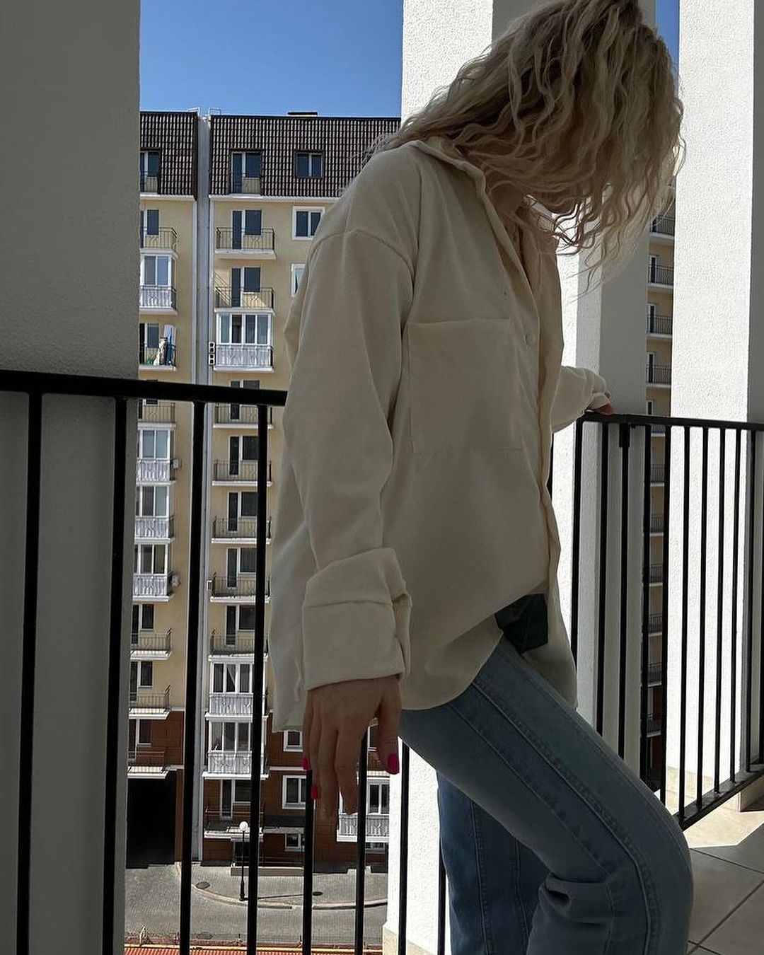 Damen lässige Hemdjacke aus weich strukturiertem Material Fudus