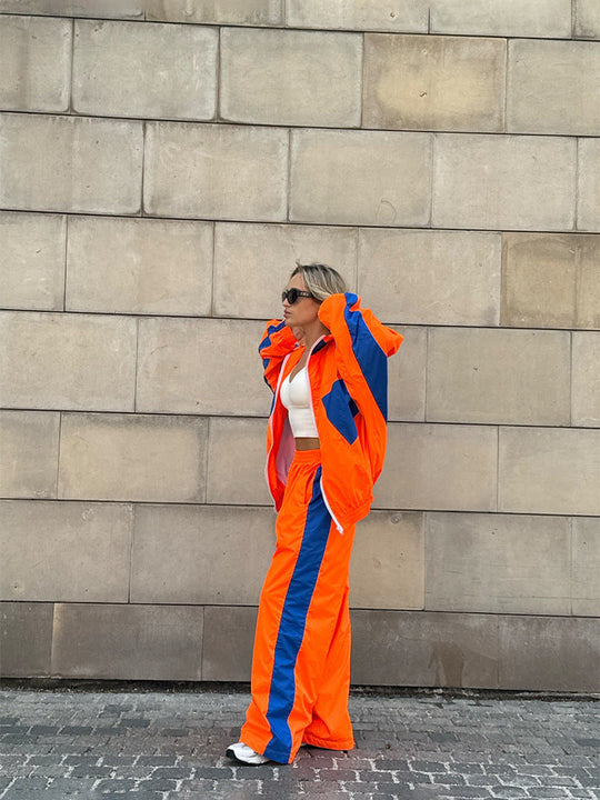 Damen Trendiger Kontrast Cardigan Mit Hosen Set