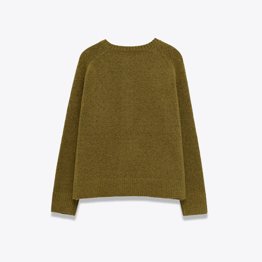 Damen kuscheliger Strickpullover mit strukturiertem Design Fudus