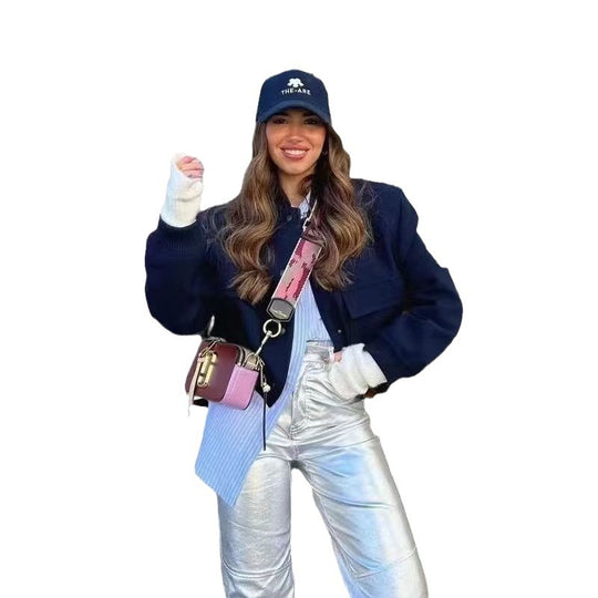 Damen kurze Utility-Jacke Fudus