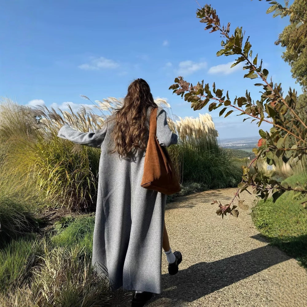 Damen Langmantel aus hochwertigem Wollmix Fudus