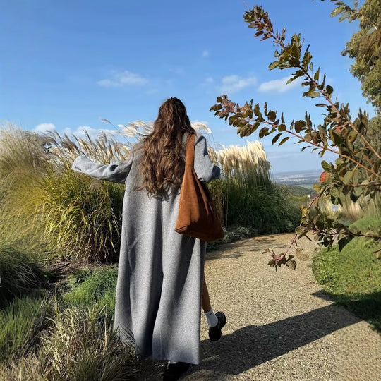 Damen Langmantel aus hochwertigem Wollmix Fudus