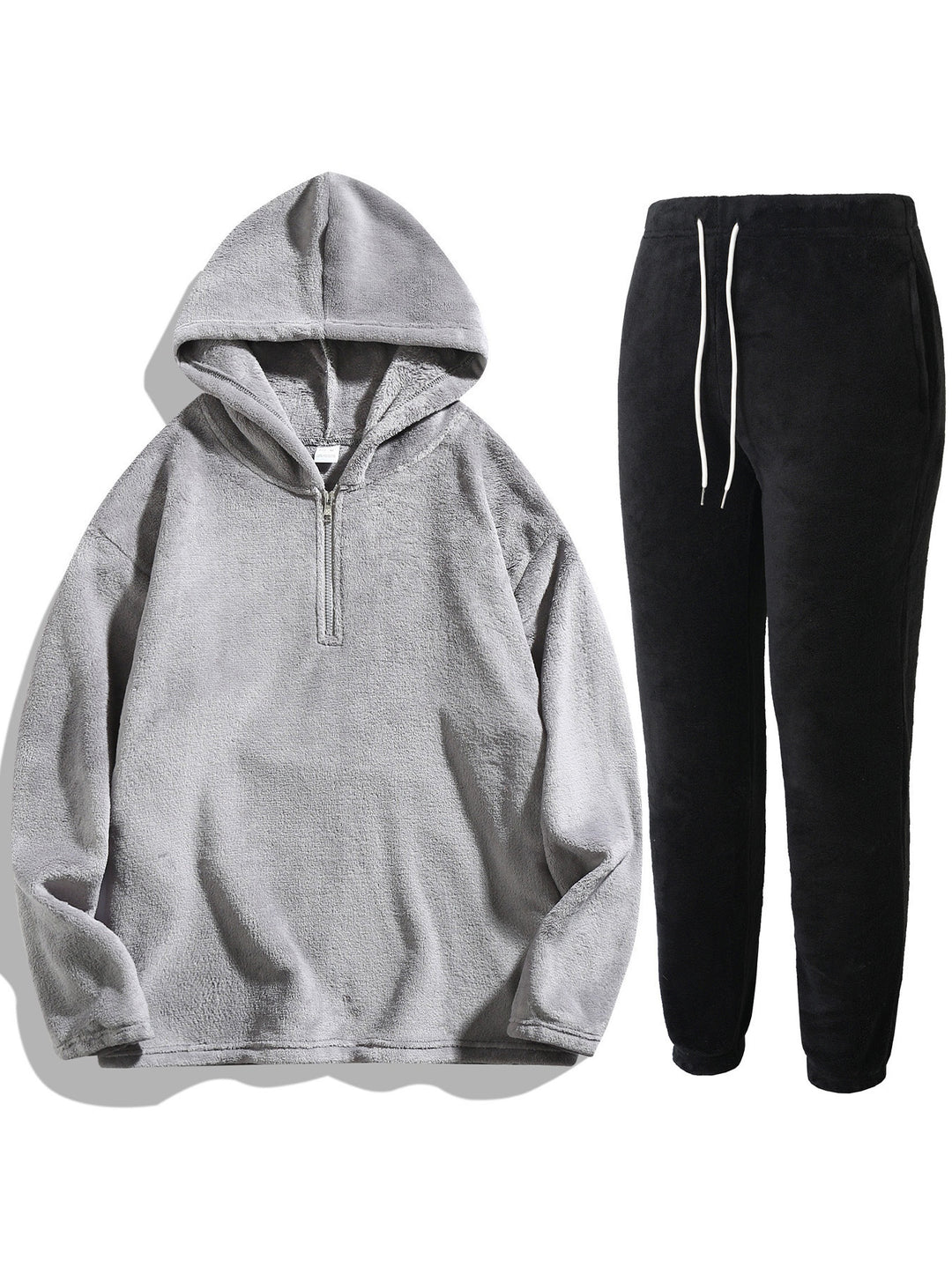 Damen Kapuzensweater und Jogginghose Set aus kuscheligem Fleece Fudus
