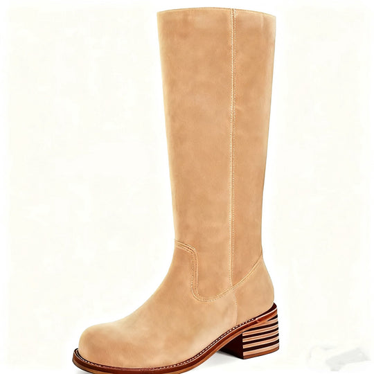 Damen Hohe Stiefel mit Blockabsatz Fudus