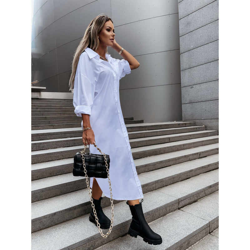 Damen Hemdblusenkleid Fudus