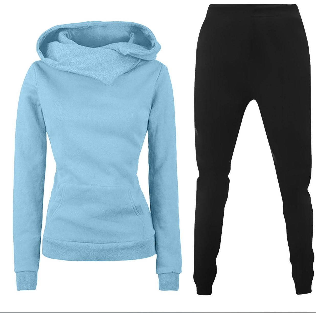 Damen Kapuzenpullover und Sporthose Kombination Fudus