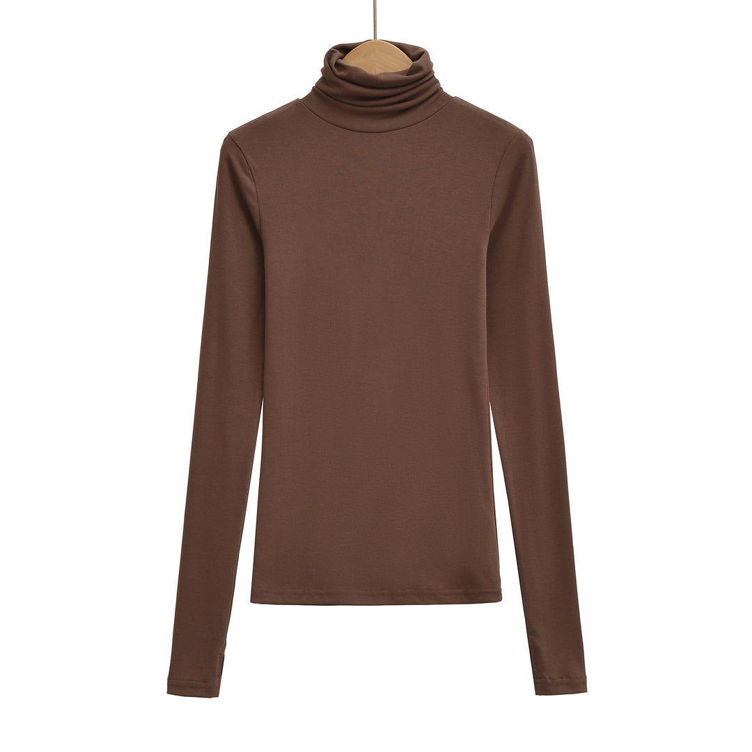 Damen langärmliges Rollkragenoberteil Fudus