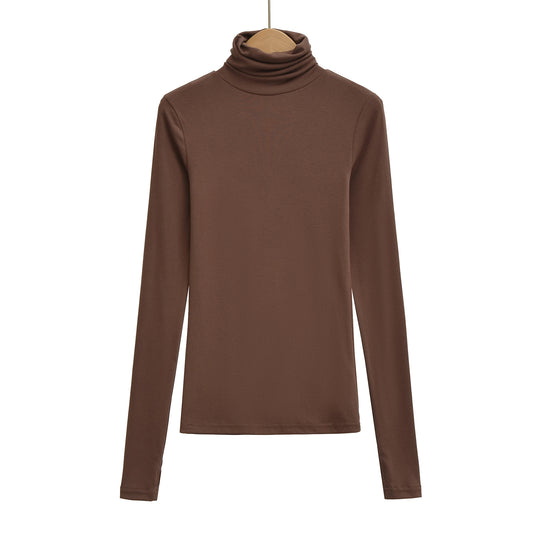 Damen langärmliges Rollkragenoberteil Fudus