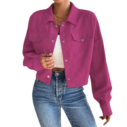 Damen Lässige Cordjacke