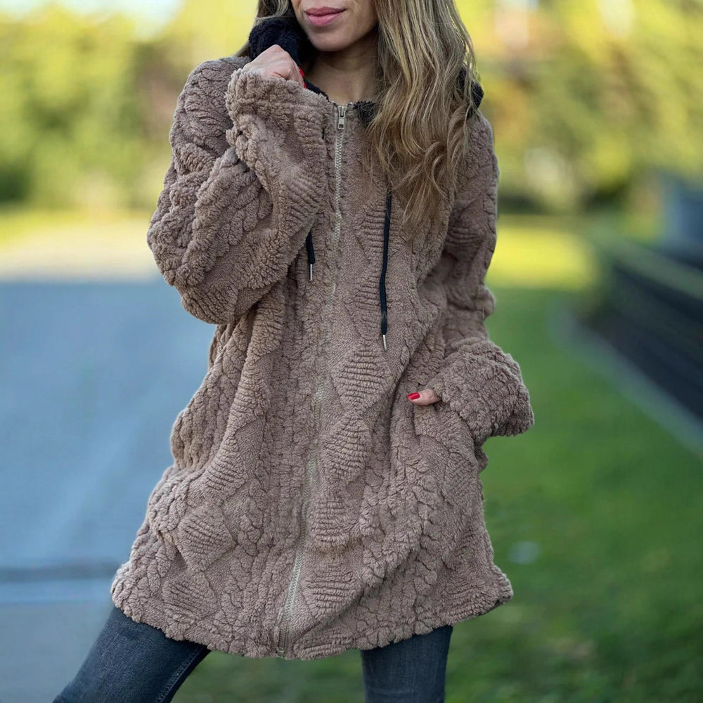 Damen kuschelige Fleecejacke Fudus