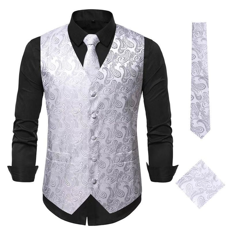 Anzugweste Herren Elegant Paisley