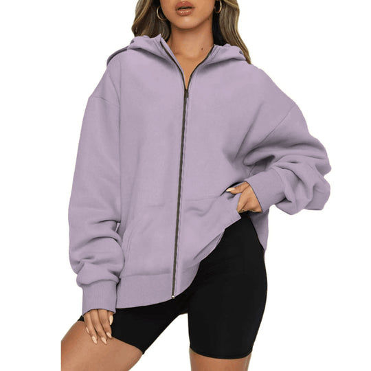 Damen Kapuzenjacke mit hochwertigem Reißverschluss und praktischen Seitentaschen Fudus