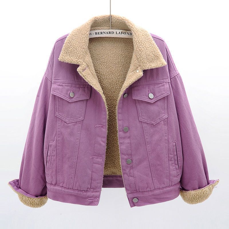 Damen Jeansjacke mit warmem Innenfutter und praktischen Brusttaschen Fudus