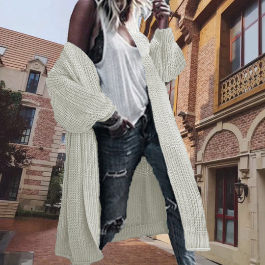 Damen Grobstrickcardigan im lässigen Oversized-Schnitt Fudus