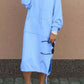 Damen Hoodie-Kleid mit lässiger Passform und praktischen Taschen Fudus