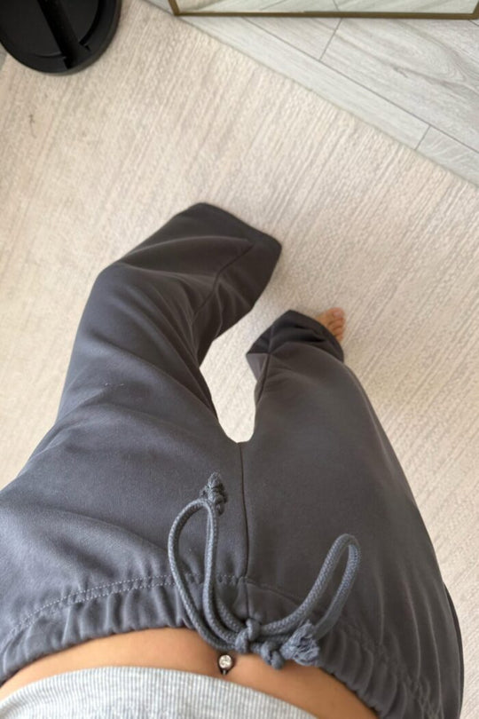 Damen lässige Freizeithosen mit elastischem Bund und Kordelzug Fudus