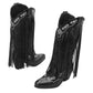 Damen Westernstiefel mit fransigem Detail Fudus