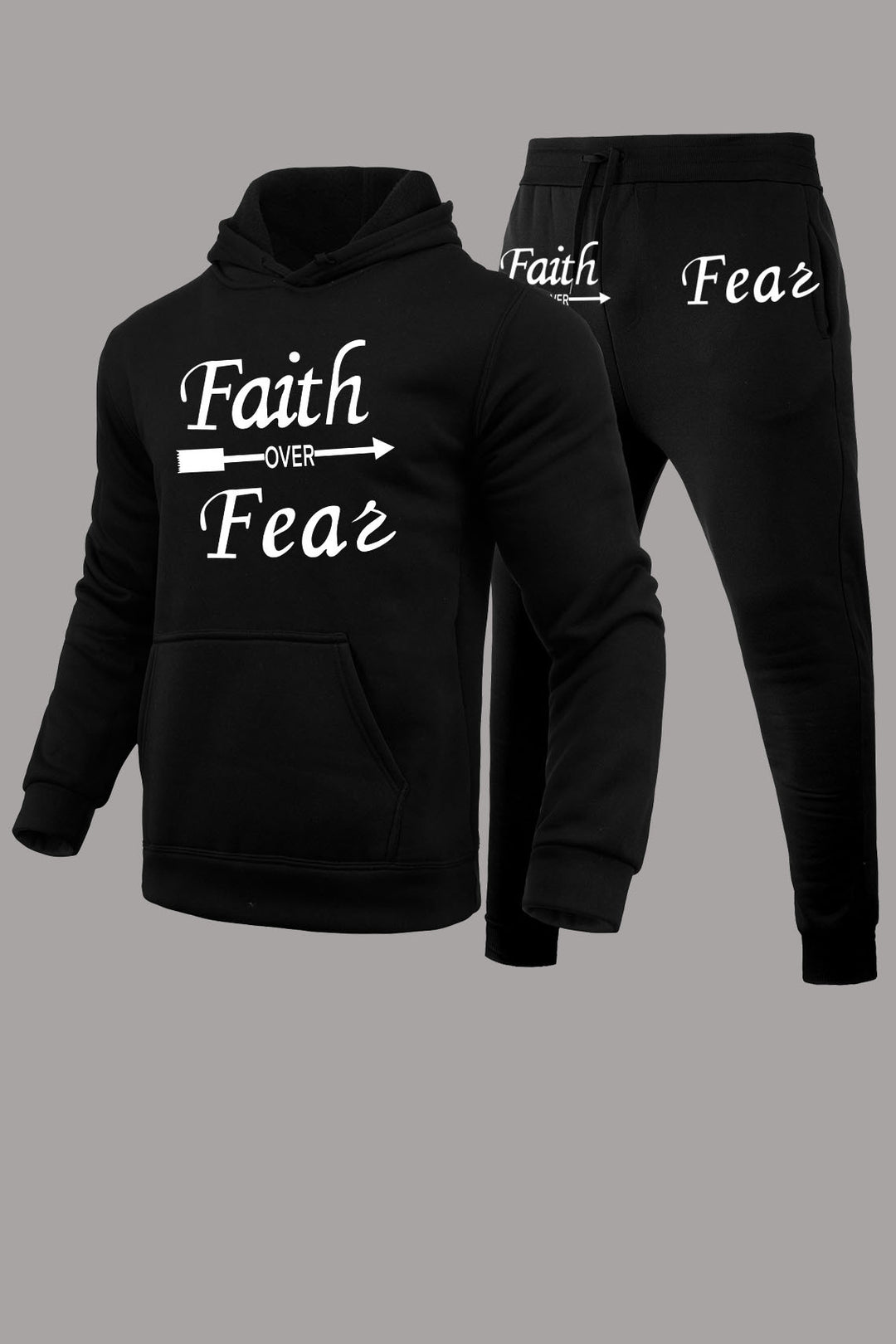 Damen Hoodie und Jogginghose Set mit inspirierendem Spruch Fudus
