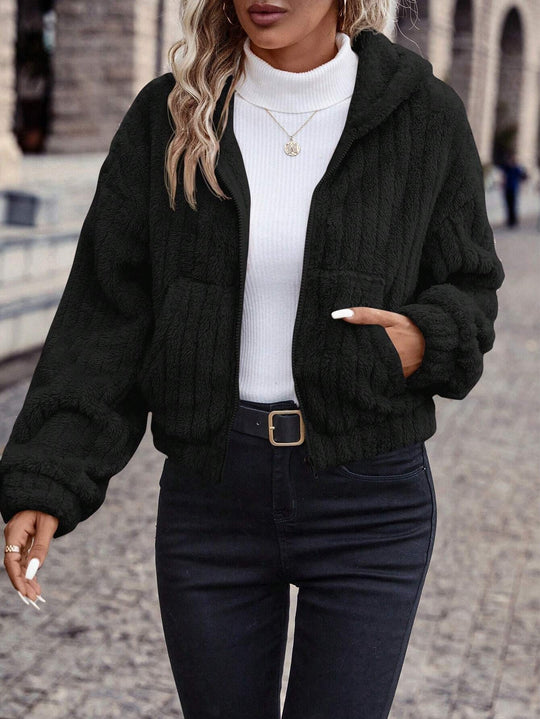 Damen kuschelige Fleecejacke Fudus