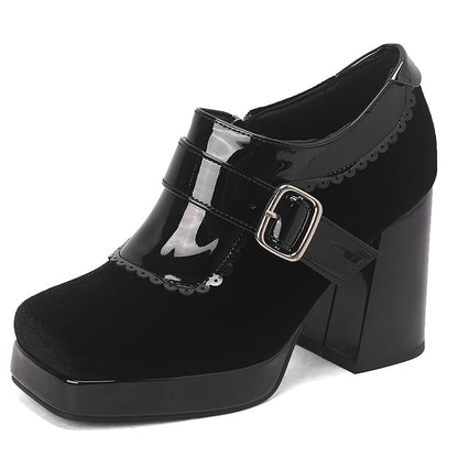 Damen Elegante High Heel Schnürstiefeletten Fudus