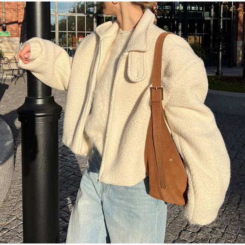 Damen Kuscheljacke im stylischen Oversized-Design Fudus