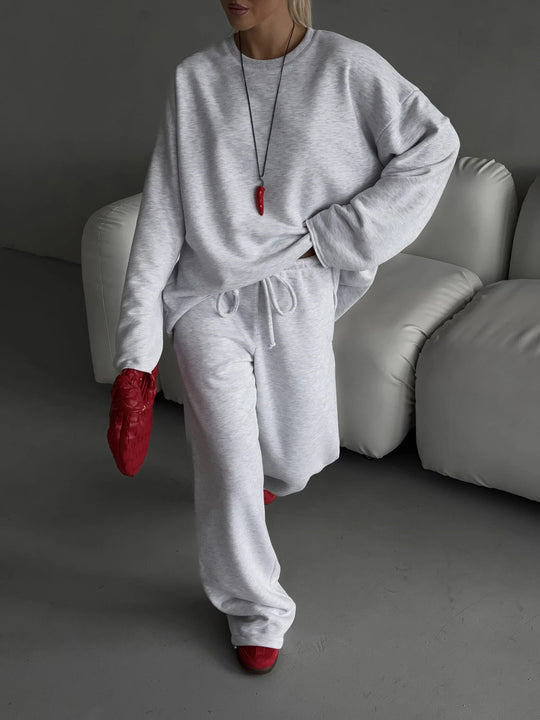 Damen Komfortabler Sweatanzug mit hohem Bund Fudus