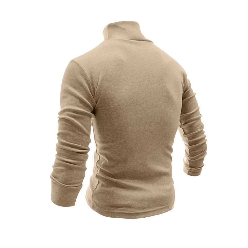 Herren Eleganter Rollkragenpullover aus weichem Strickstoff Fudus